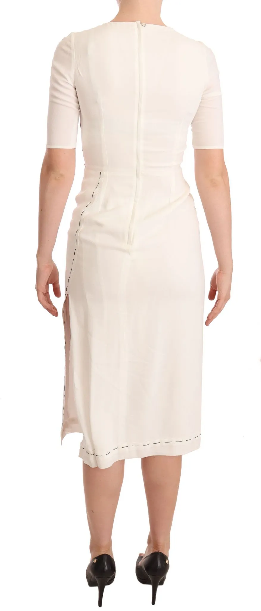 Dolce & Gabbana Women's Elegant Floral Midi Bodycon Dress