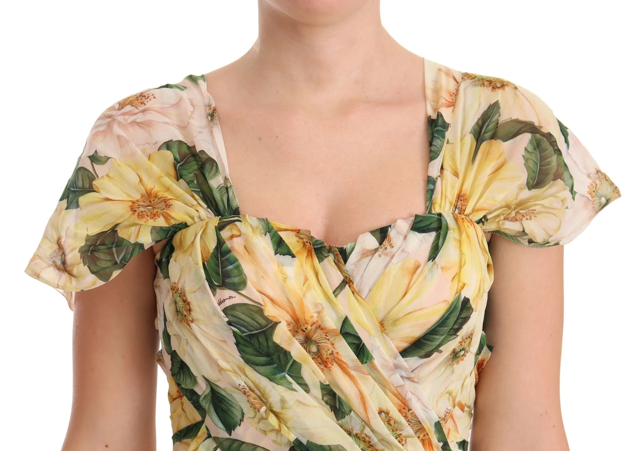 Dolce & Gabbana Women's Floral Elegance Silk Pleated Maxi Dress