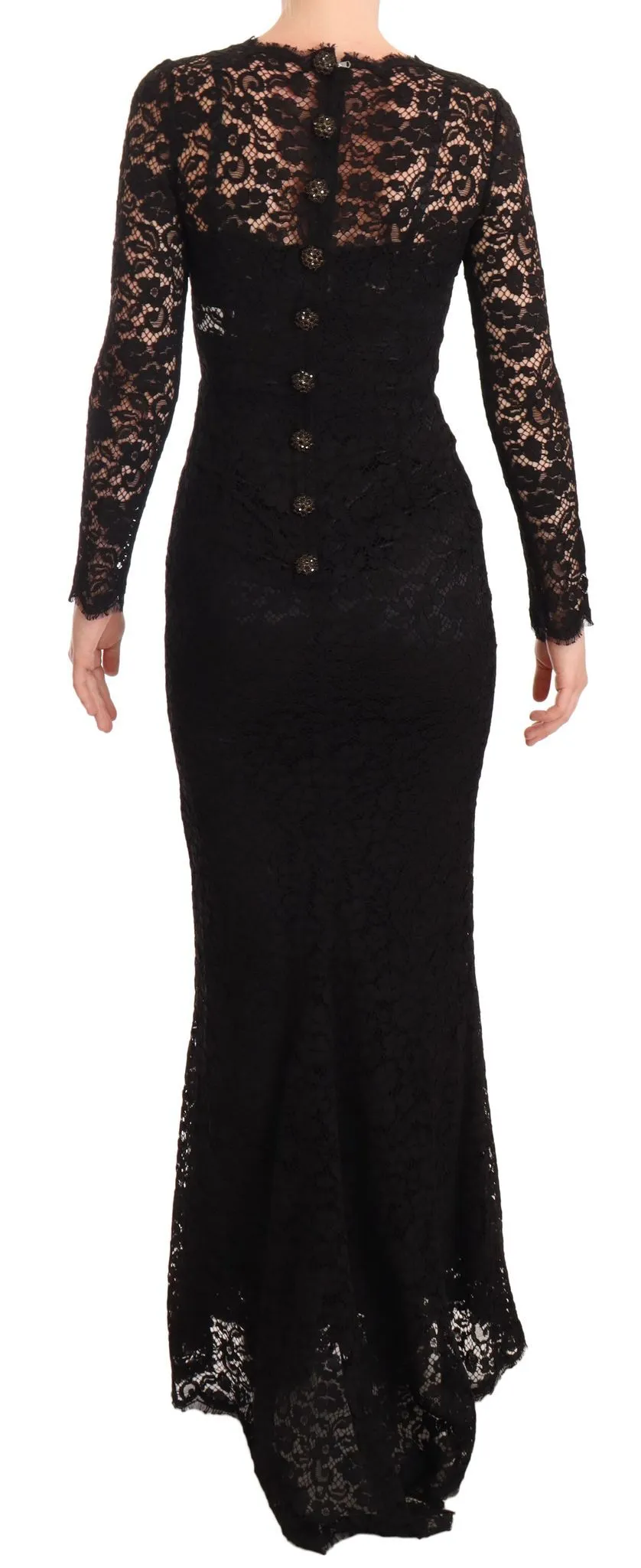 Dolce & Gabbana Women's Elegant Laminated Lace Mermaid Dress