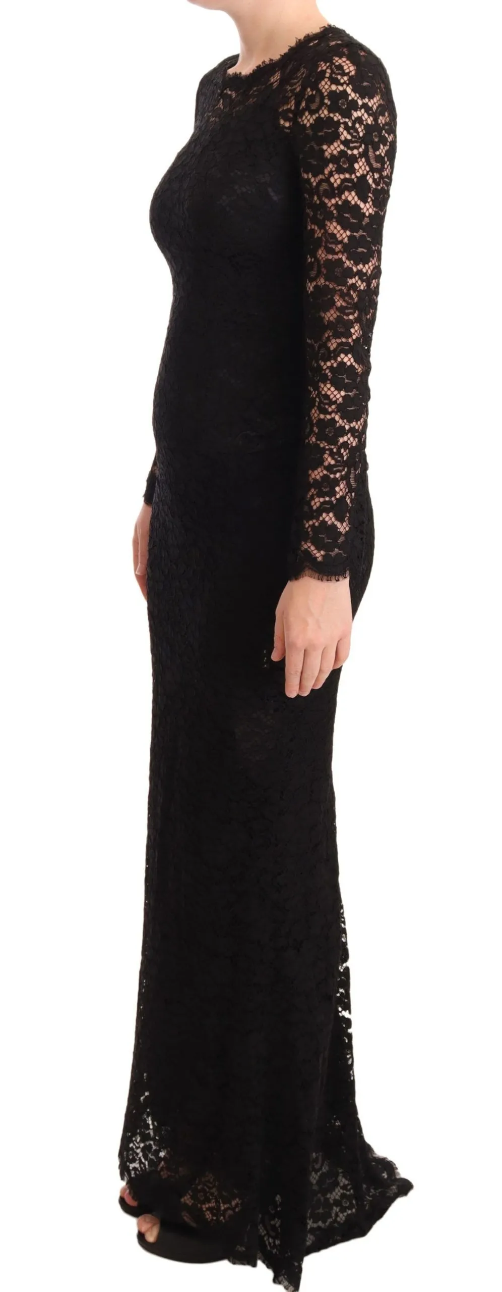 Dolce & Gabbana Women's Elegant Laminated Lace Mermaid Dress