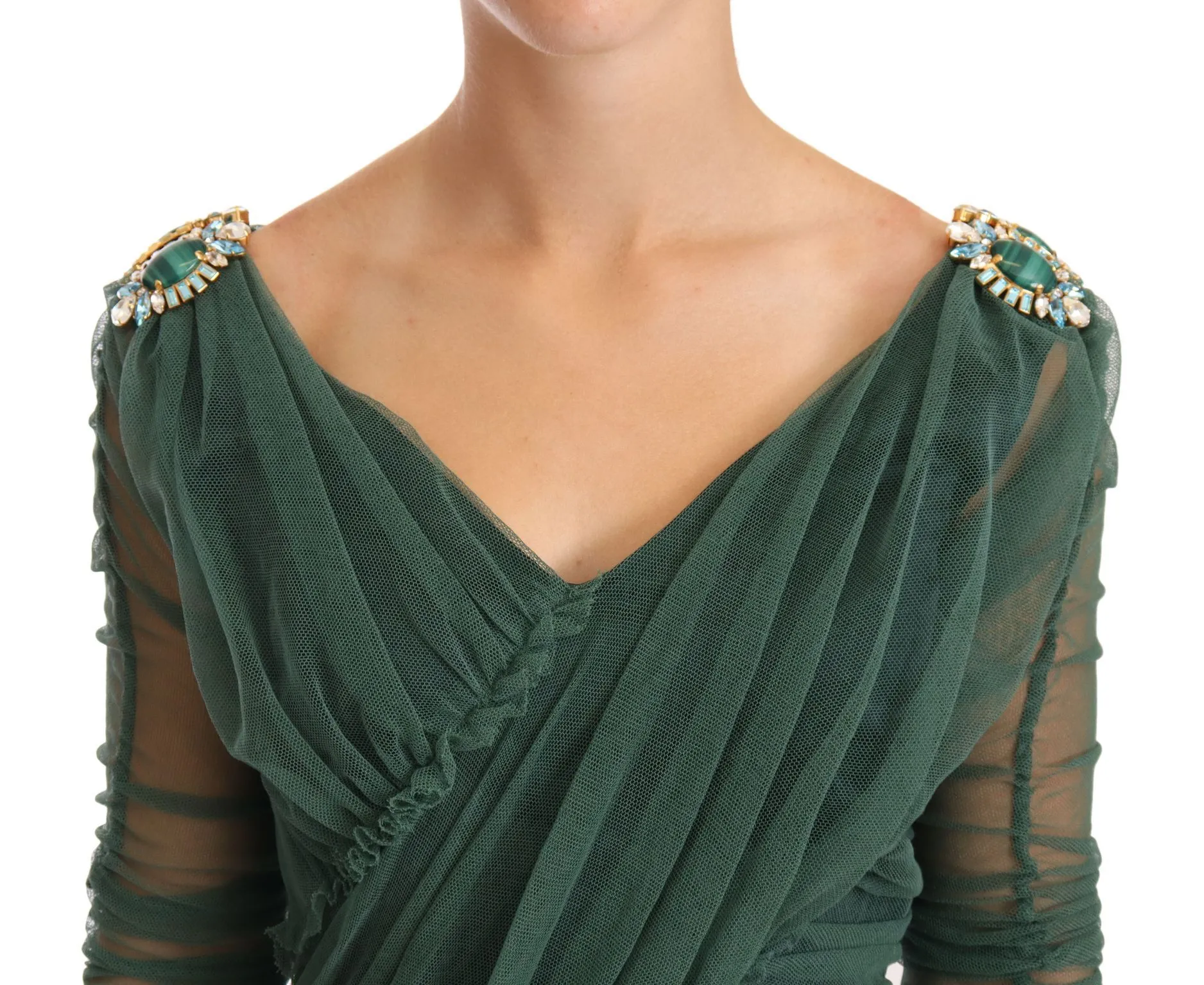 Dolce & Gabbana Women's Emerald Elegance Bodycon Midi Dress