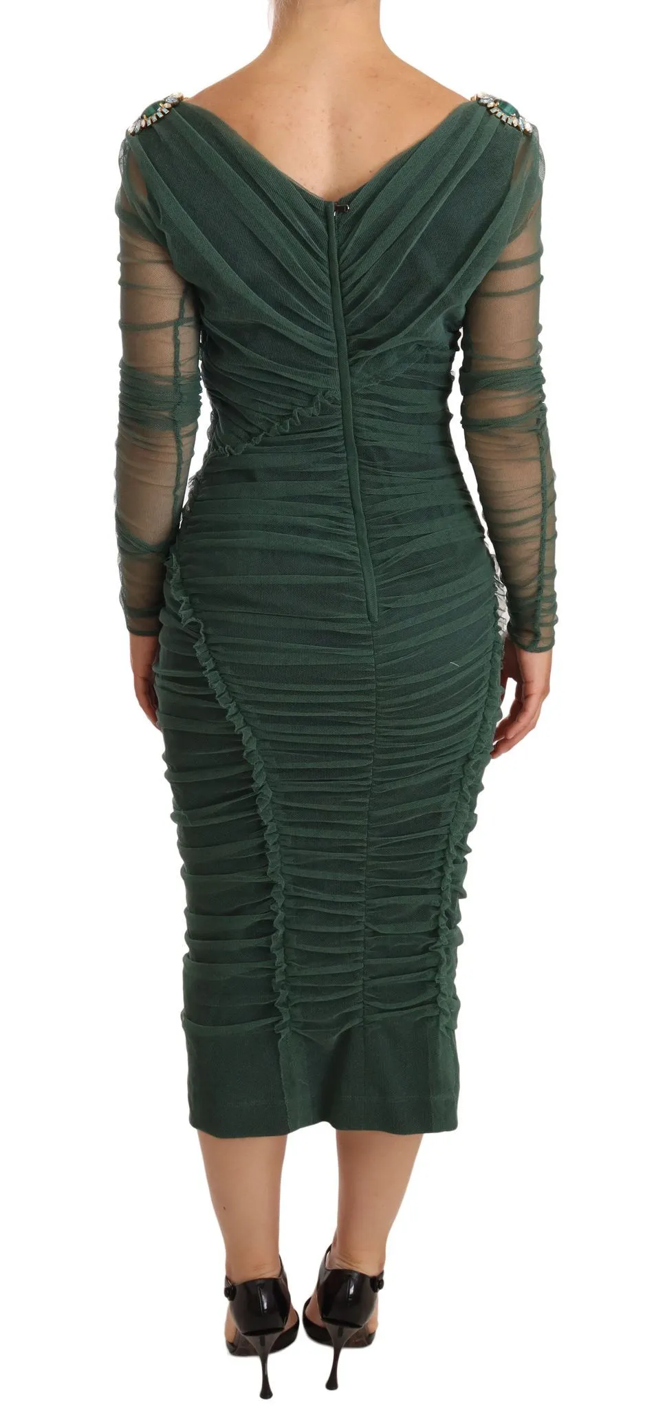 Dolce & Gabbana Women's Emerald Elegance Bodycon Midi Dress