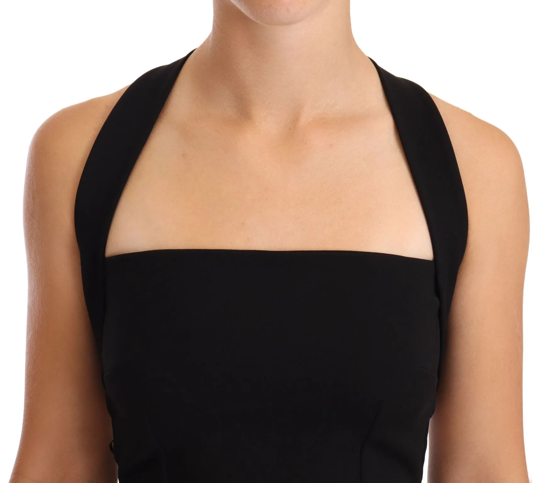 Dolce & Gabbana Women's Elegant Black Sheath Halter Dress