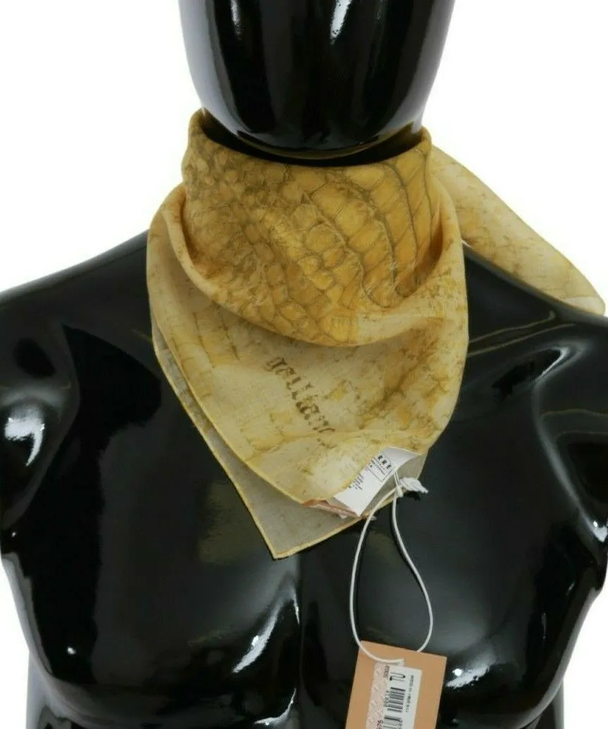 John Galliano Women's Elegant Cotton Scarf with Sophisticated Patterns