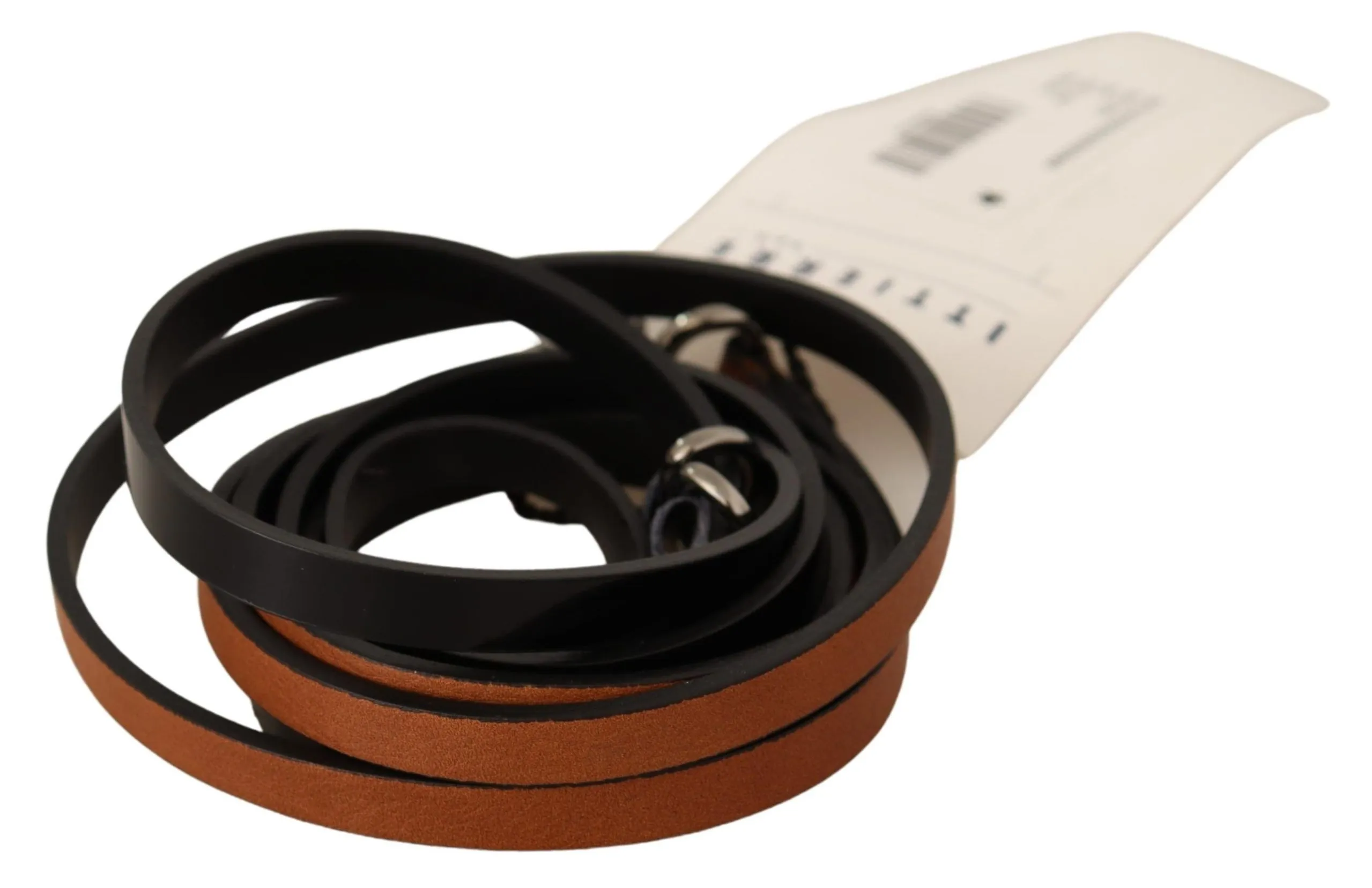 Costume National Women's Elegant Brown Leather Fashion Belt