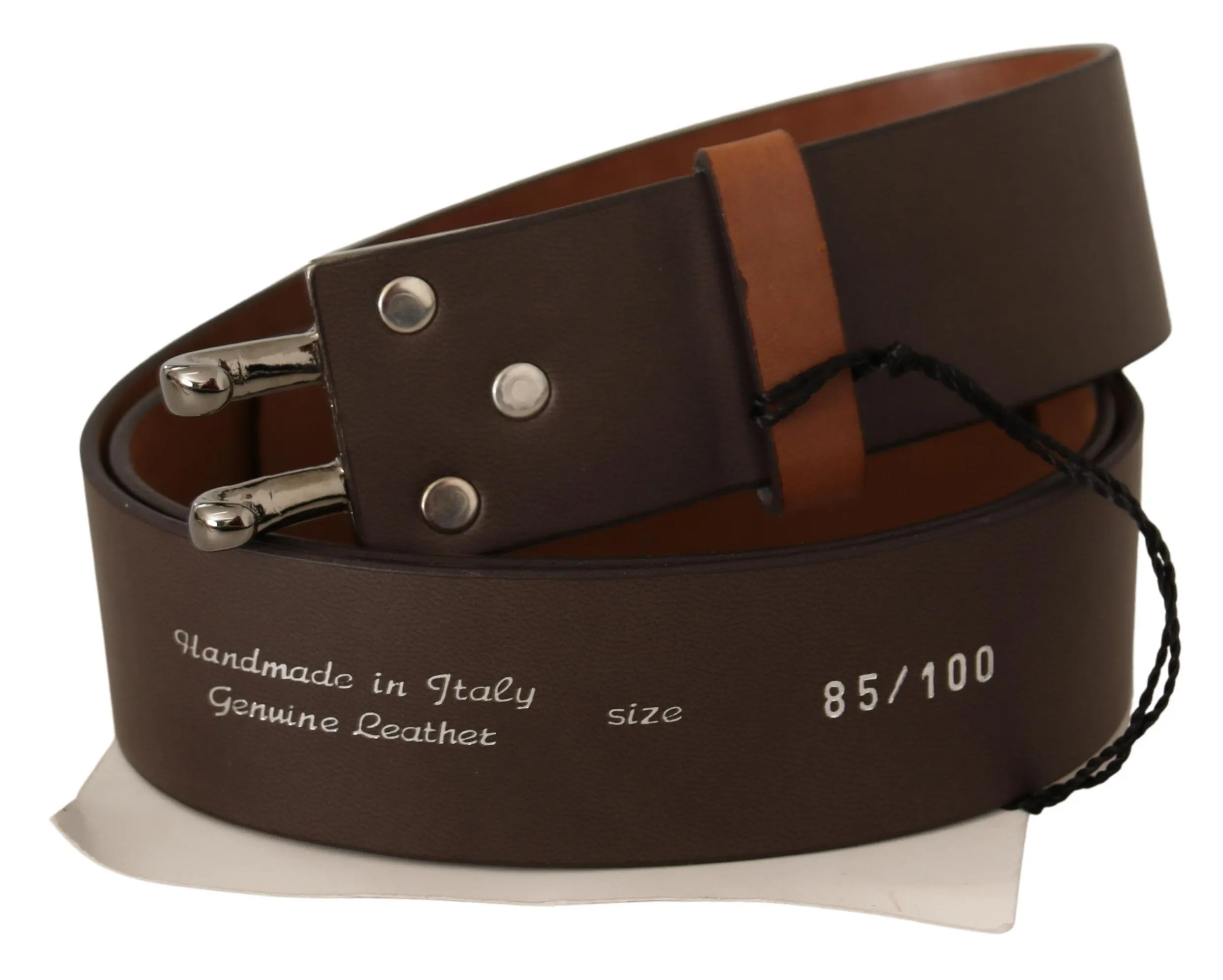 Costume National Women's Elegant Brown Leather Fashion Belt