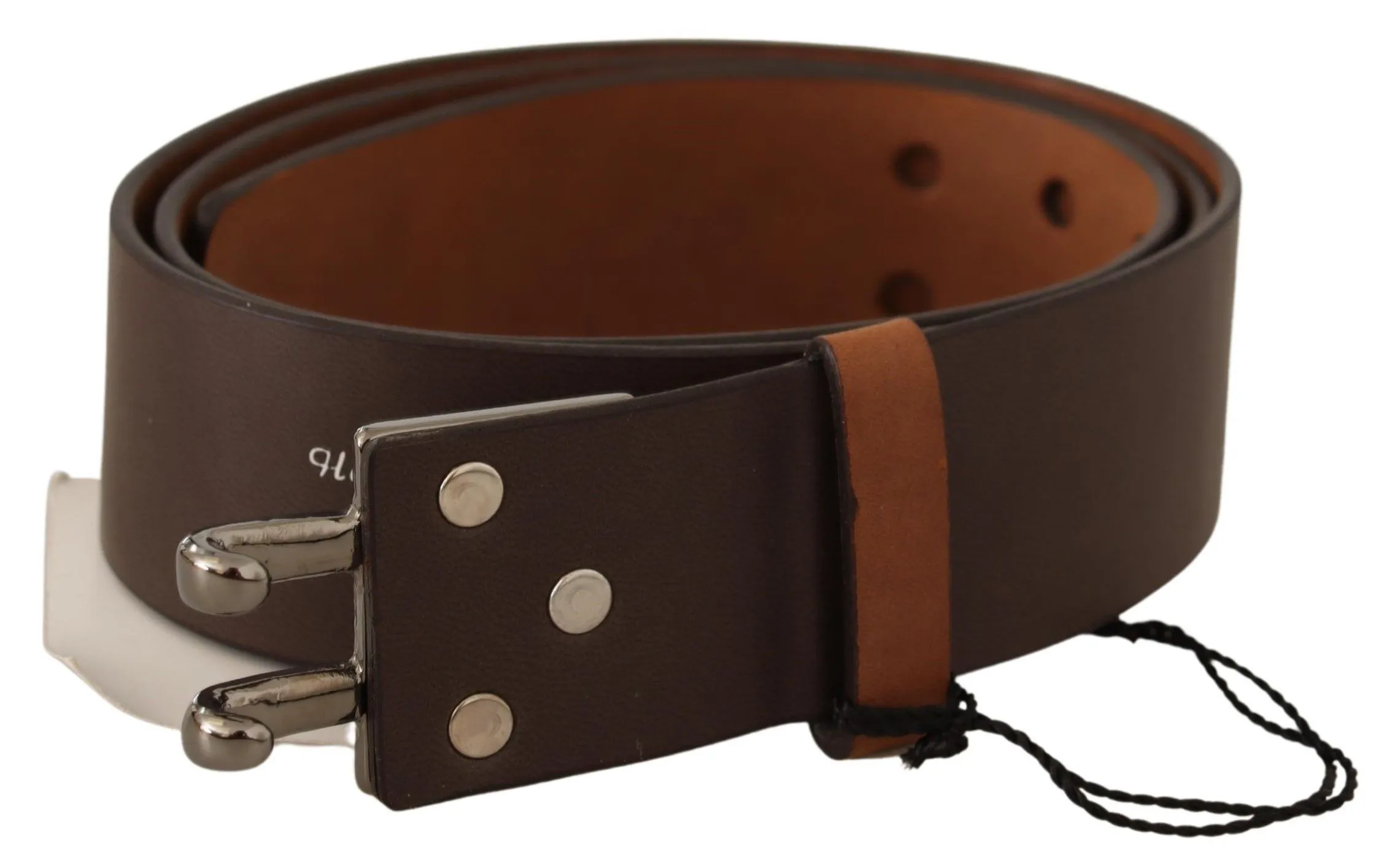 Costume National Women's Elegant Brown Leather Fashion Belt