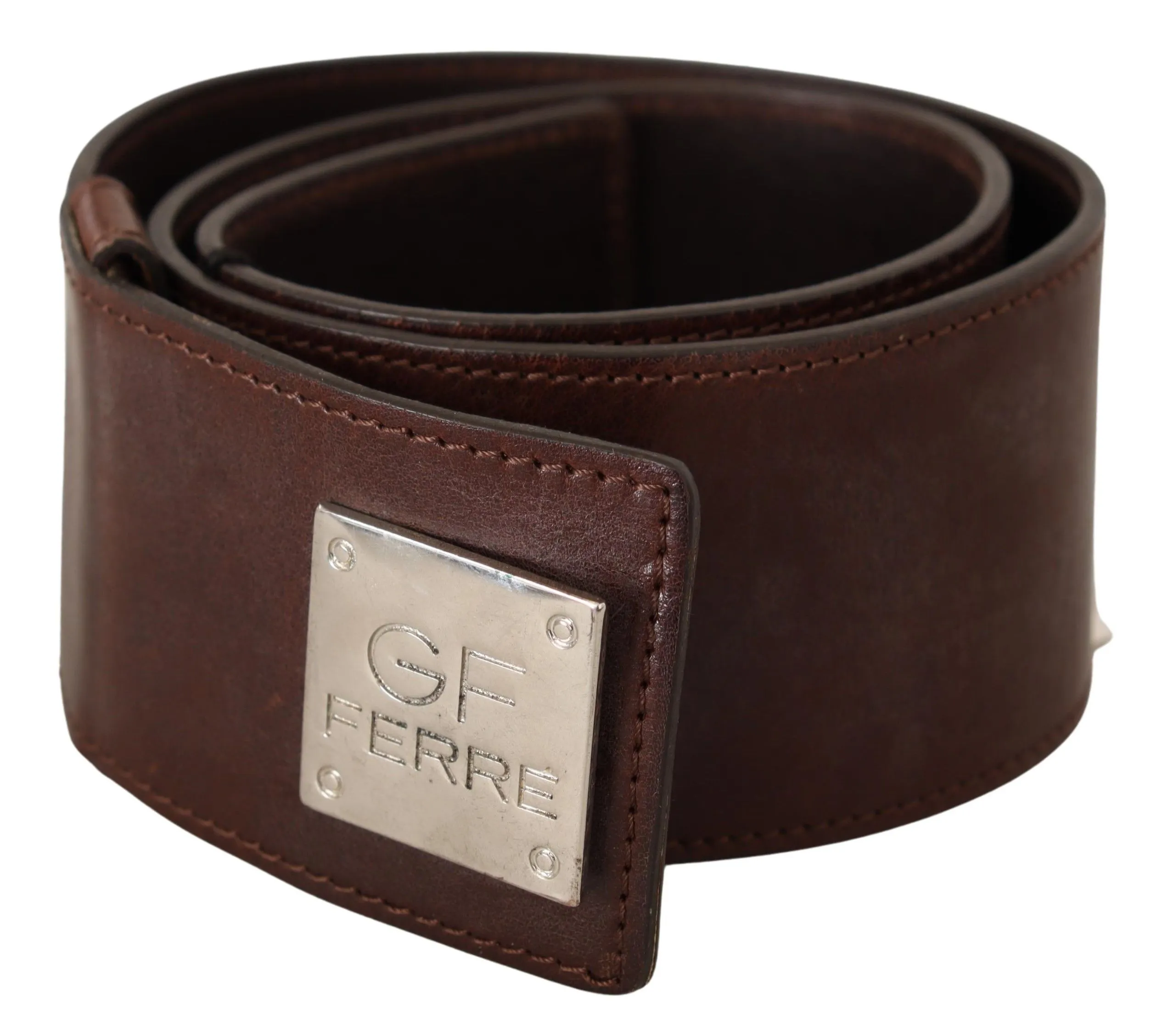 Costume National Men's Elegant Black Leather Fashion Belt