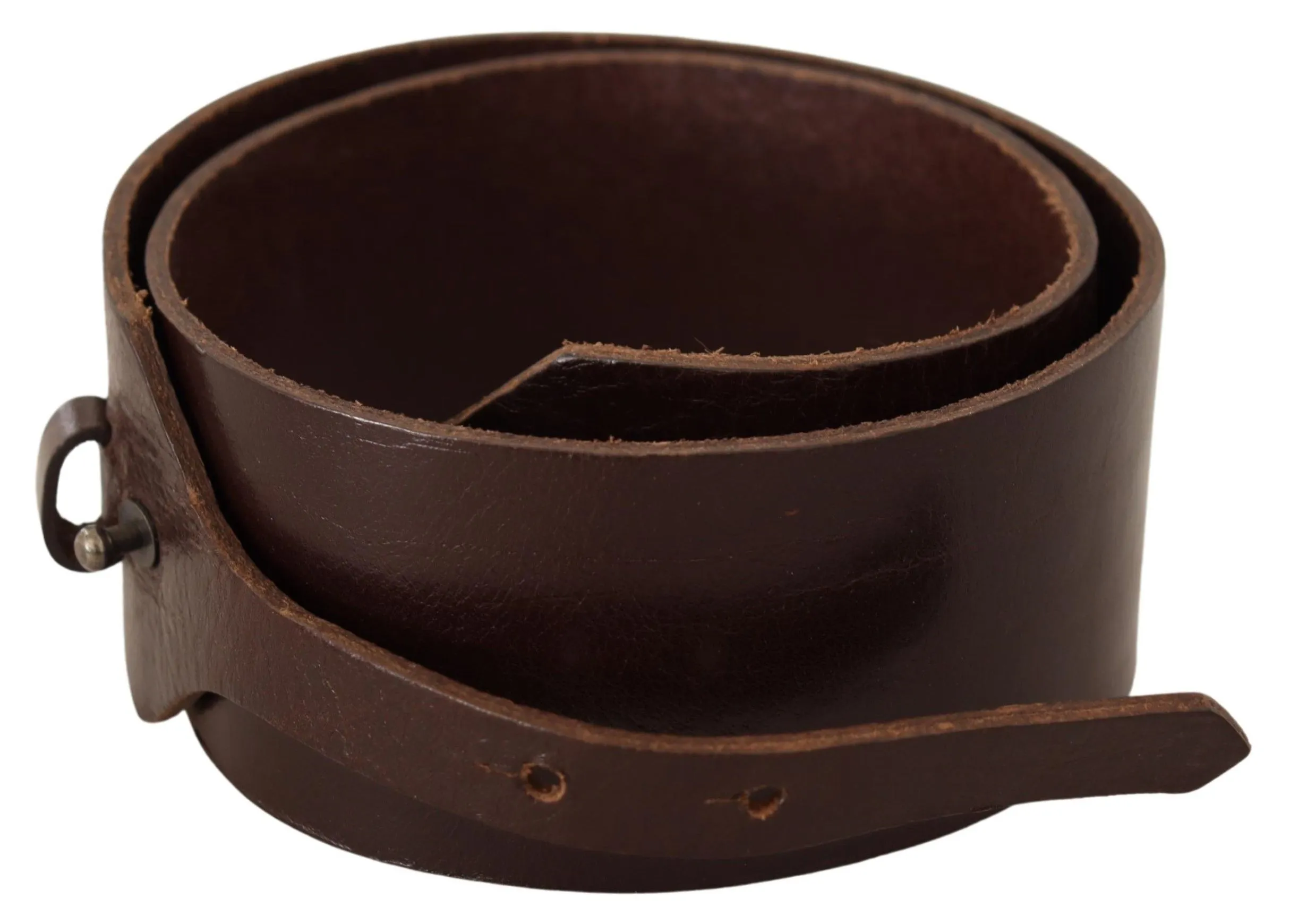 Costume National Women's Elegant Brown Leather Fashion Belt