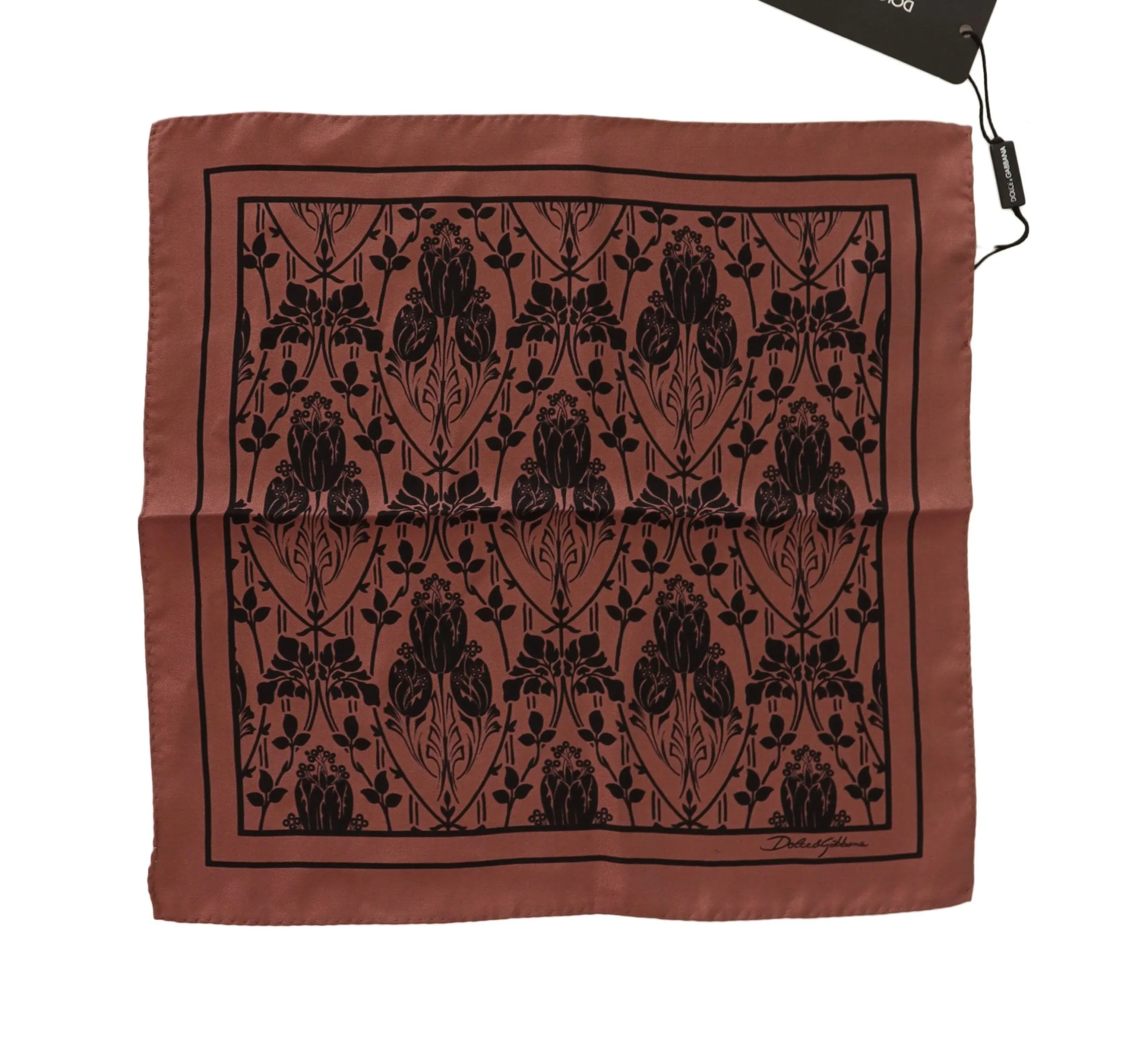 Dolce & Gabbana Men's Elegant Floral Silk Pocket Square