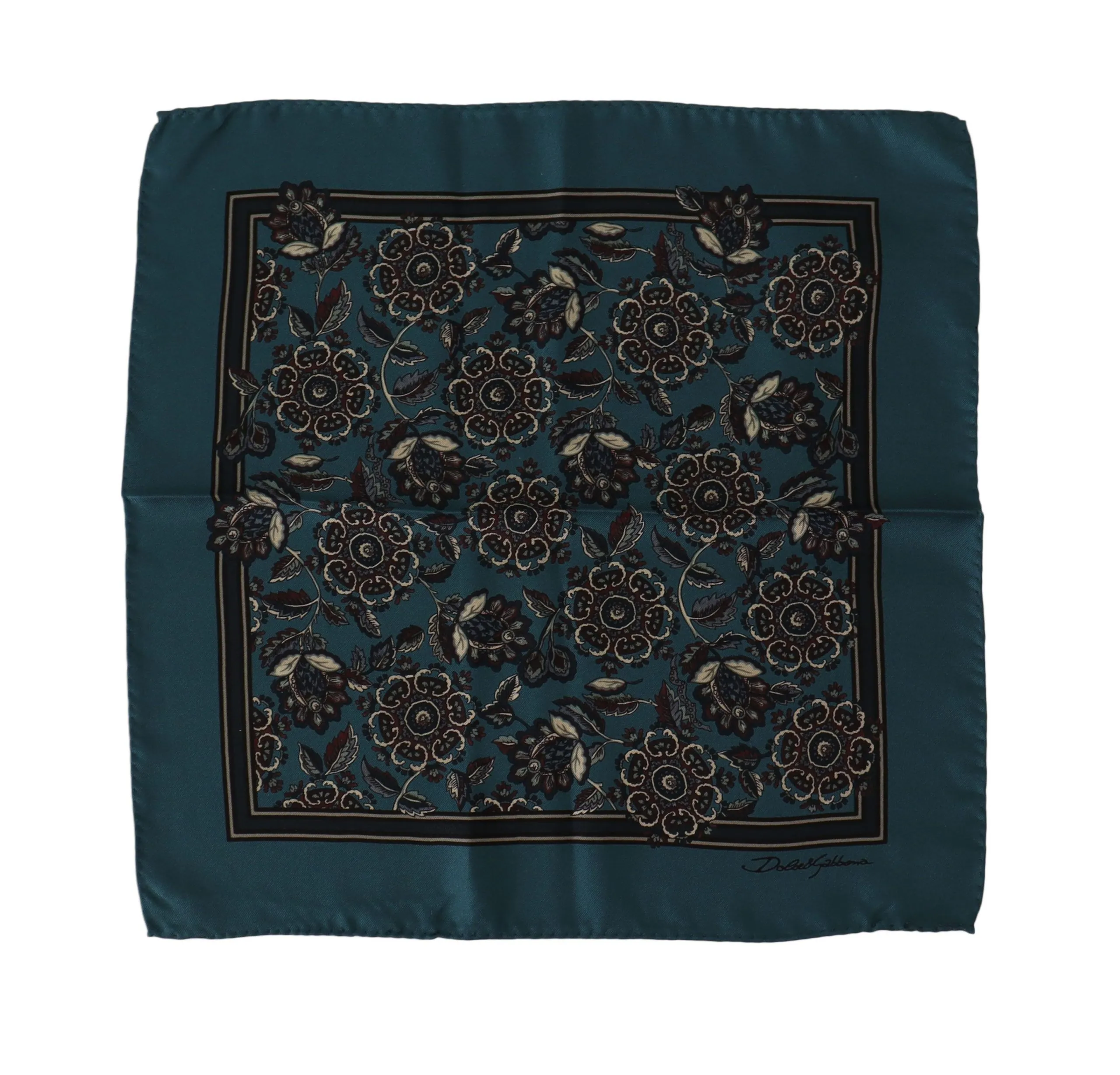 Dolce & Gabbana Men's Elegant Silk Floral Pocket Square