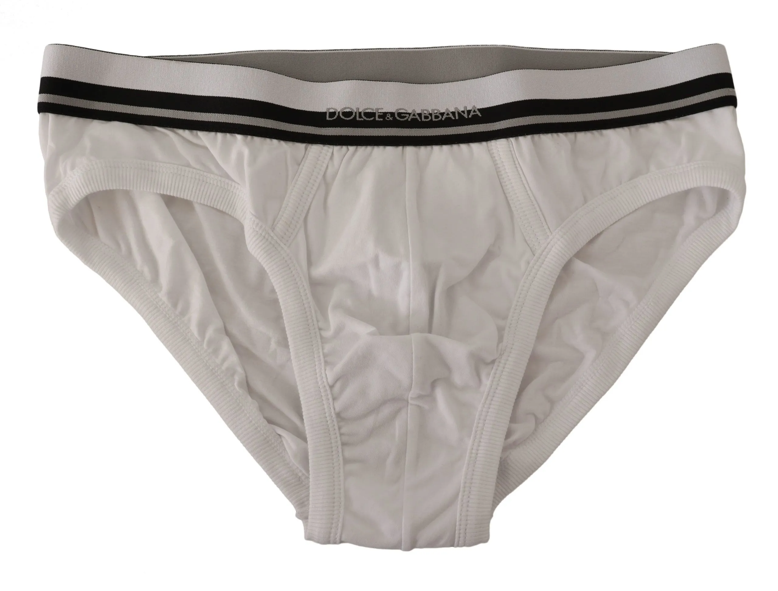 Dolce & Gabbana Men's Chic Monochrome Striped Waistband Briefs