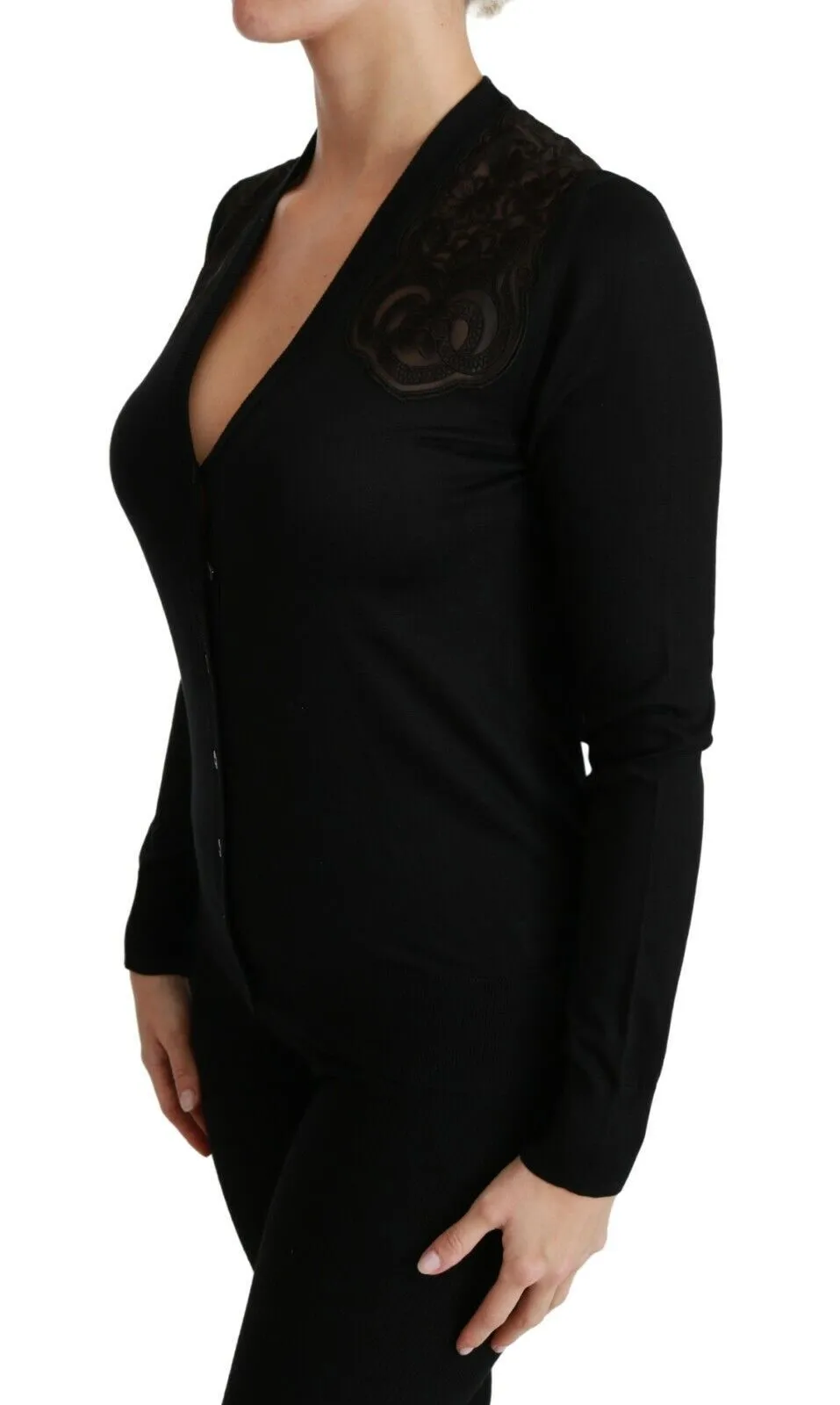 Dolce & Gabbana Women's Alluring Silk Blend Lace Cardigan