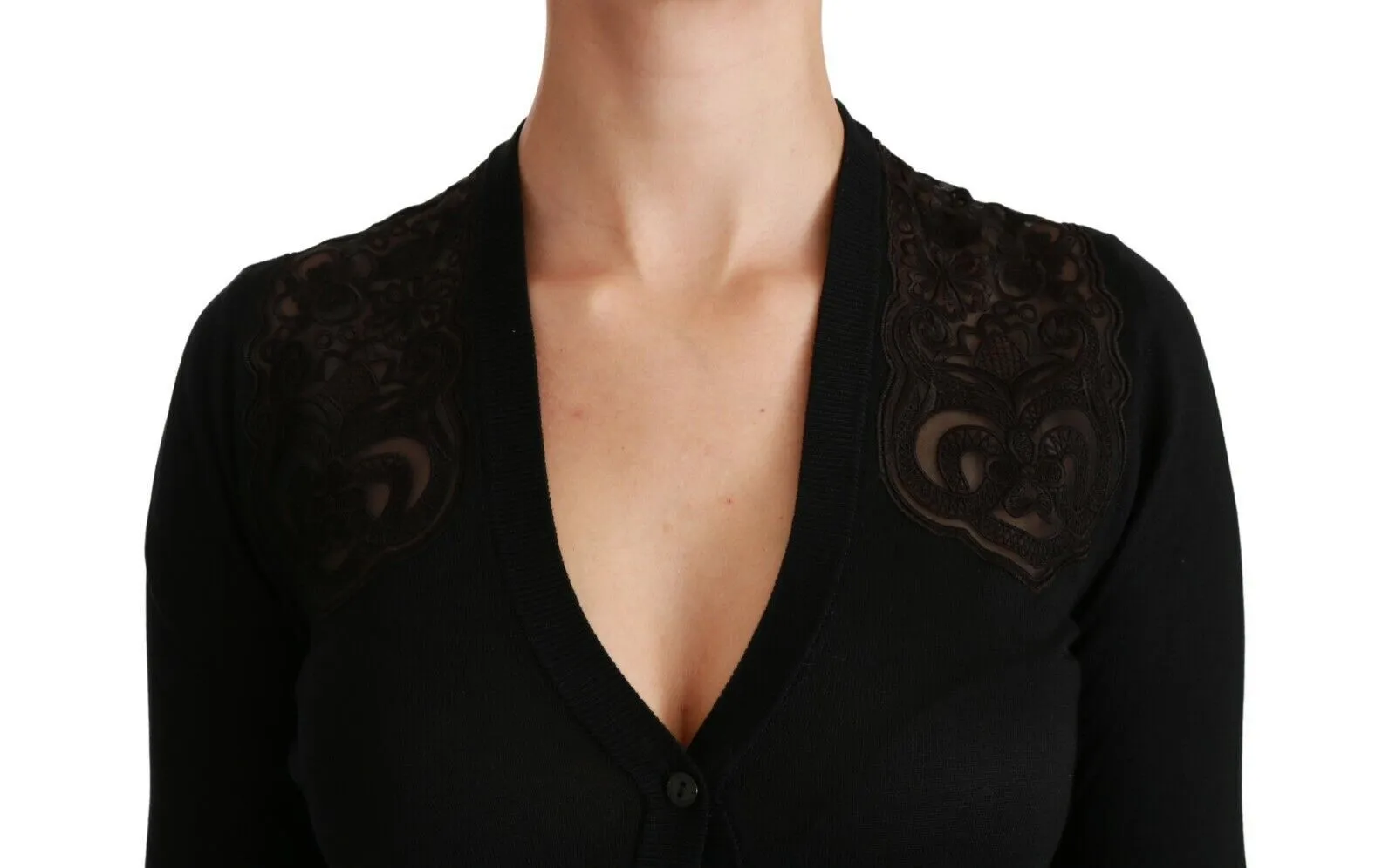 Dolce & Gabbana Women's Alluring Silk Blend Lace Cardigan