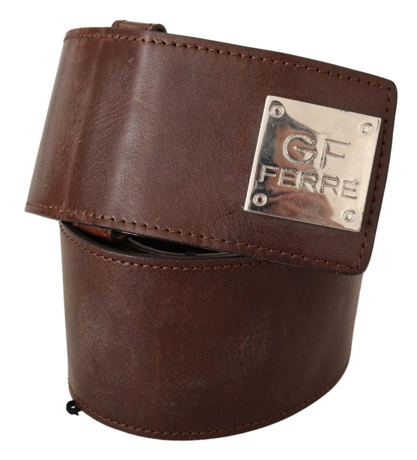 GF Ferre Women's Elegant Genuine Leather Fashion Belt - Chic Brown