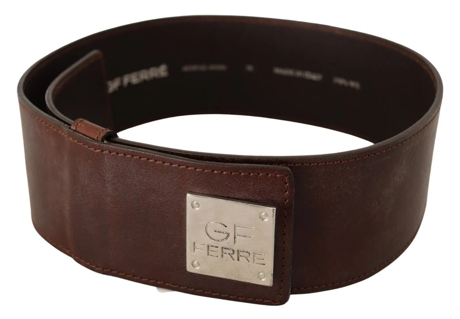 GF Ferre Women's Elegant Genuine Leather Fashion Belt - Chic Brown