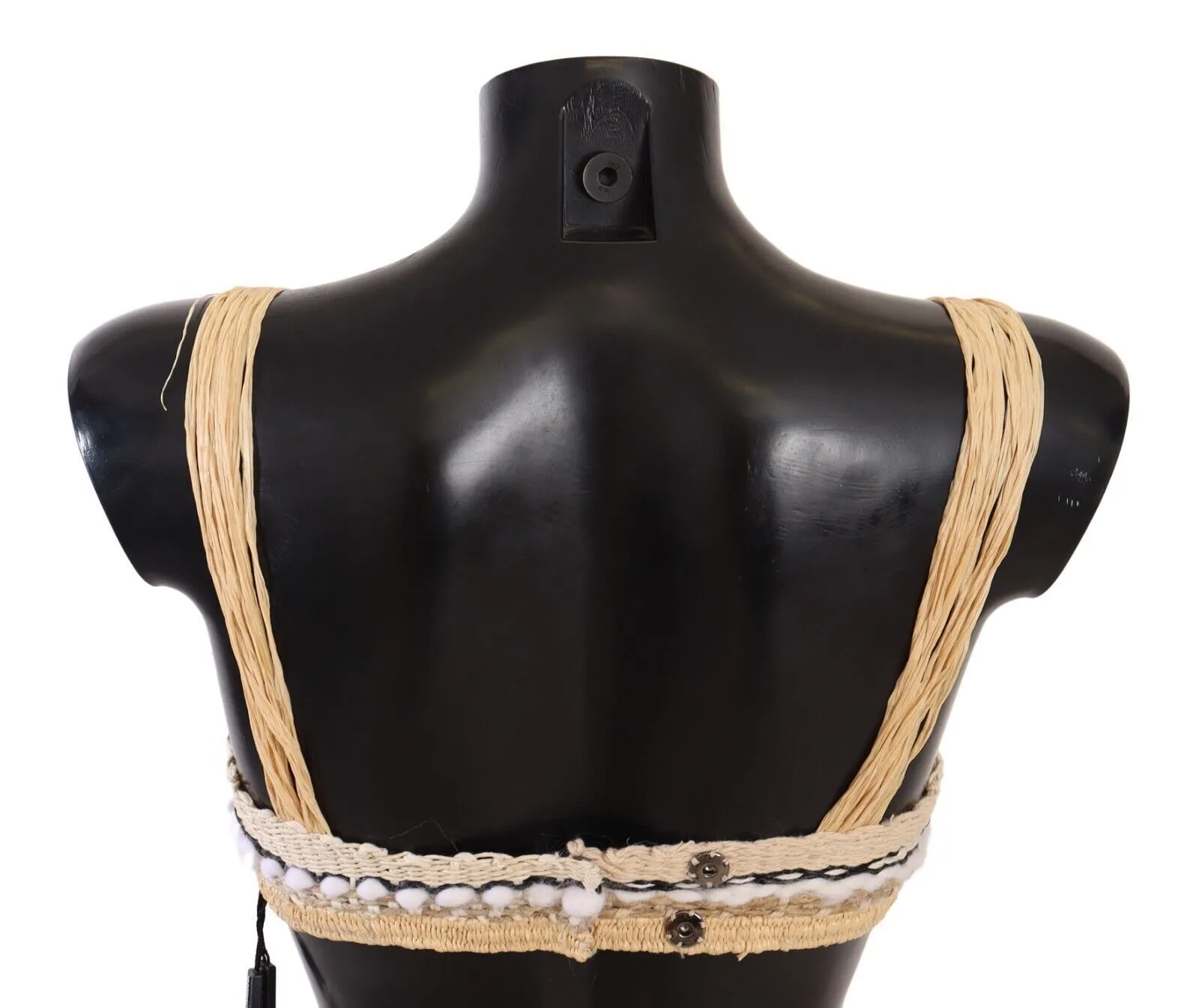 Dolce & Gabbana Women's Chic Beige Crochet Cropped Top