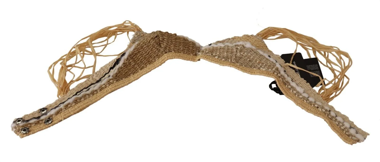 Dolce & Gabbana Women's Chic Beige Crochet Cropped Top