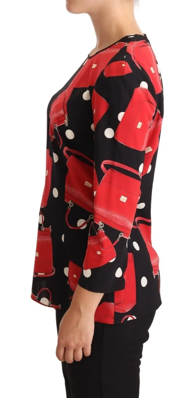 Dolce & Gabbana Women's Elegant Sicily Bag Print Blouse