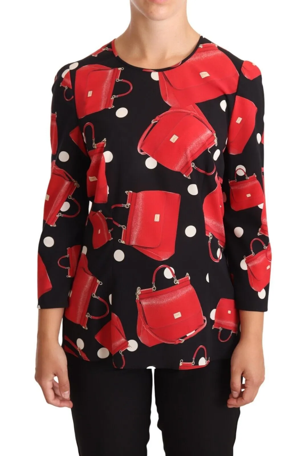 Dolce & Gabbana Women's Elegant Sicily Bag Print Blouse