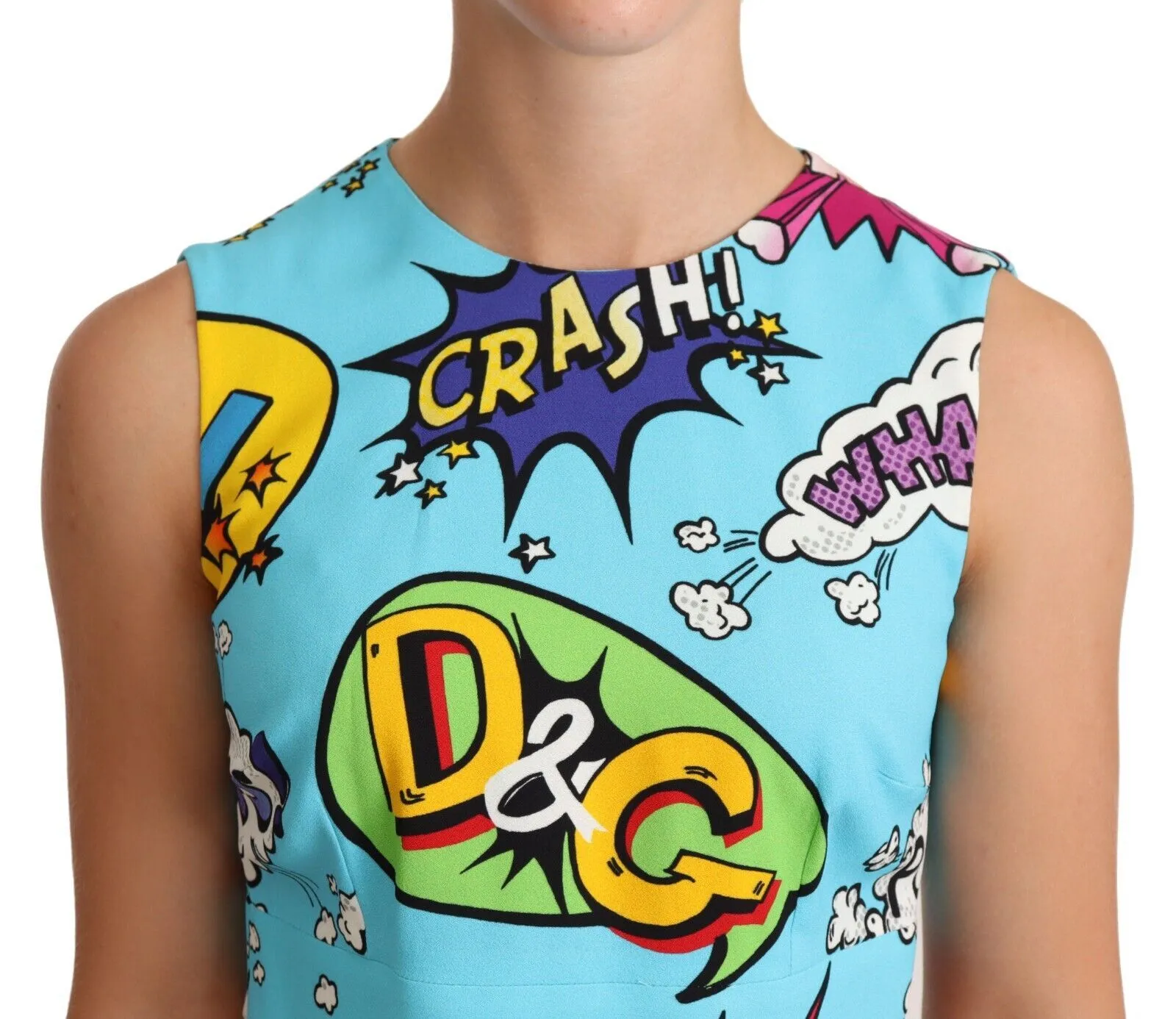 Dolce & Gabbana Women's Chic Cartoon Print Cropped Sleeveless Top