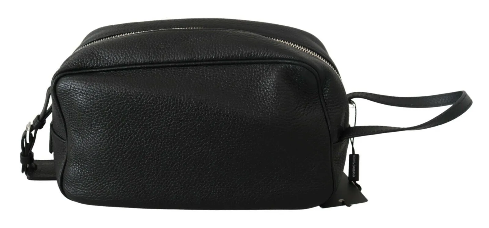 Dolce & Gabbana Women's Sleek Black Leather Wristlet Clutch Bag