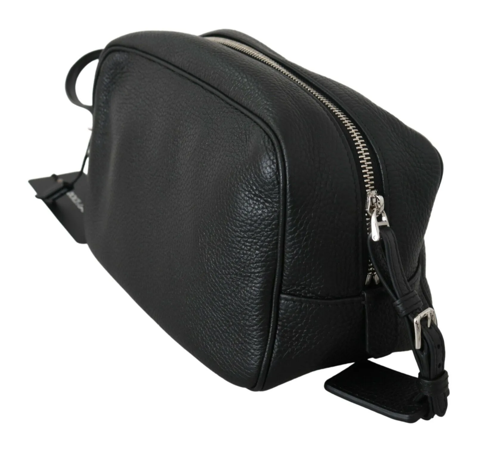 Dolce & Gabbana Women's Sleek Black Leather Wristlet Clutch Bag