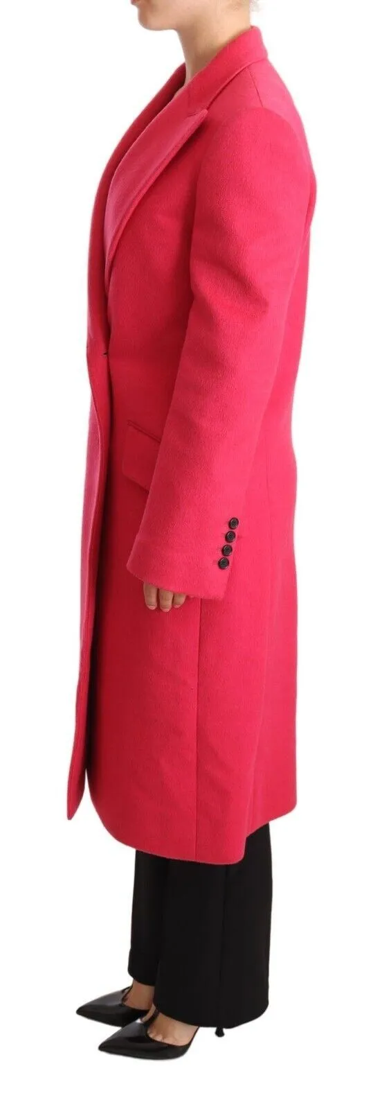 Dolce & Gabbana Women's Elegant Pink Wool-Cashmere Coat
