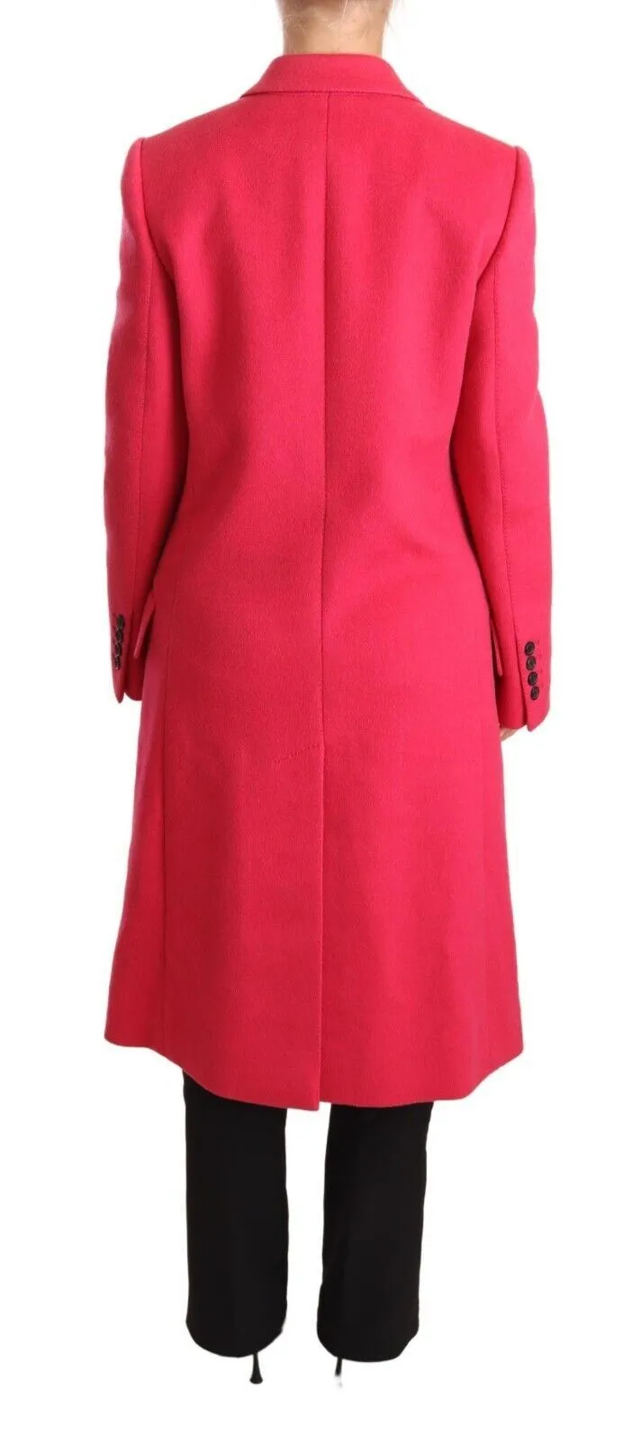 Dolce & Gabbana Women's Elegant Pink Wool-Cashmere Coat