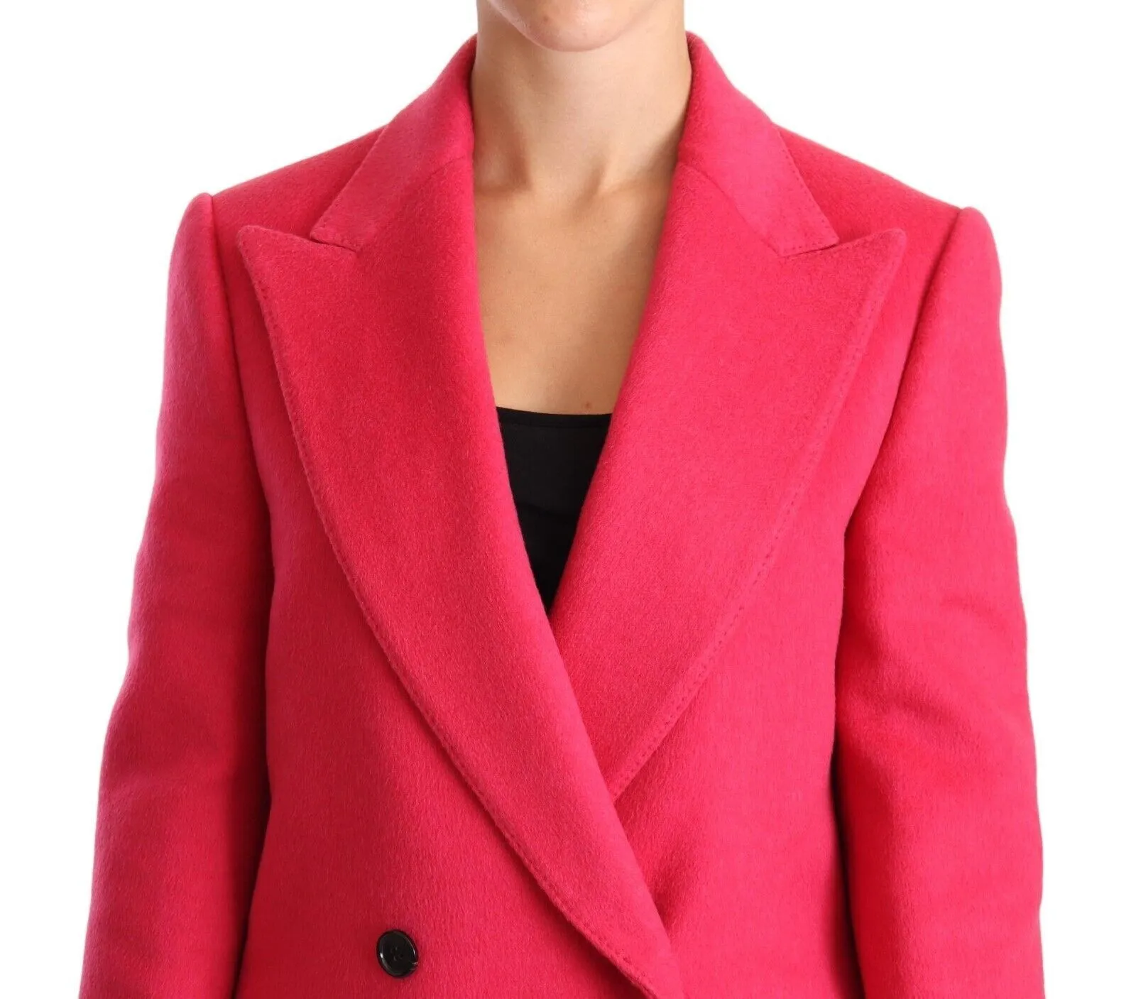 Dolce & Gabbana Women's Elegant Pink Wool-Cashmere Coat