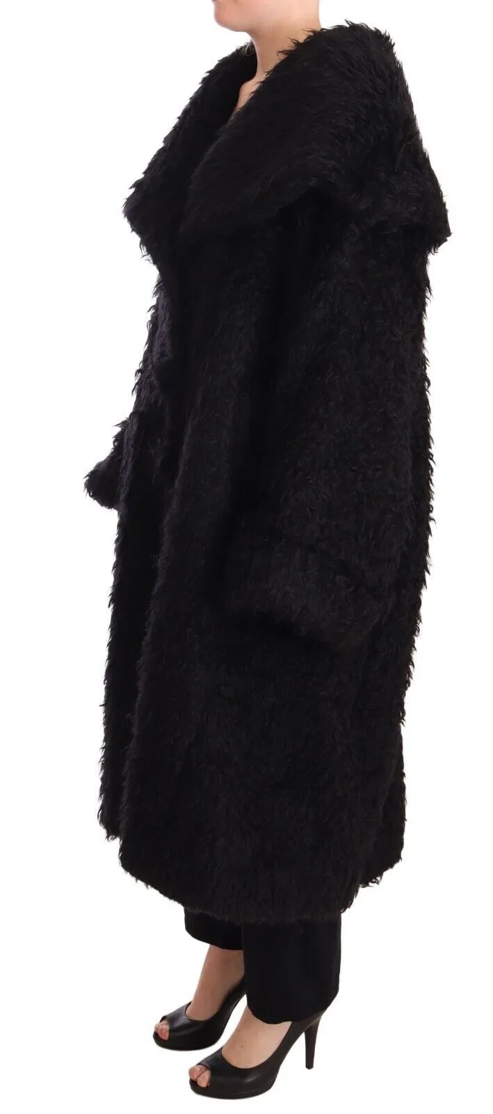 Dolce & Gabbana Women's Sleek Runway Fur Cape Trench Jacket