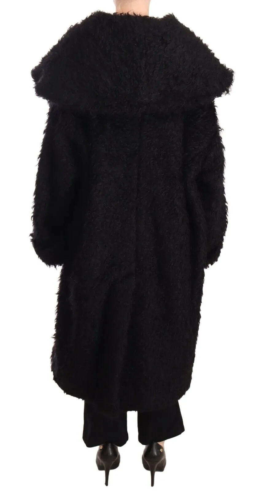 Dolce & Gabbana Women's Sleek Runway Fur Cape Trench Jacket