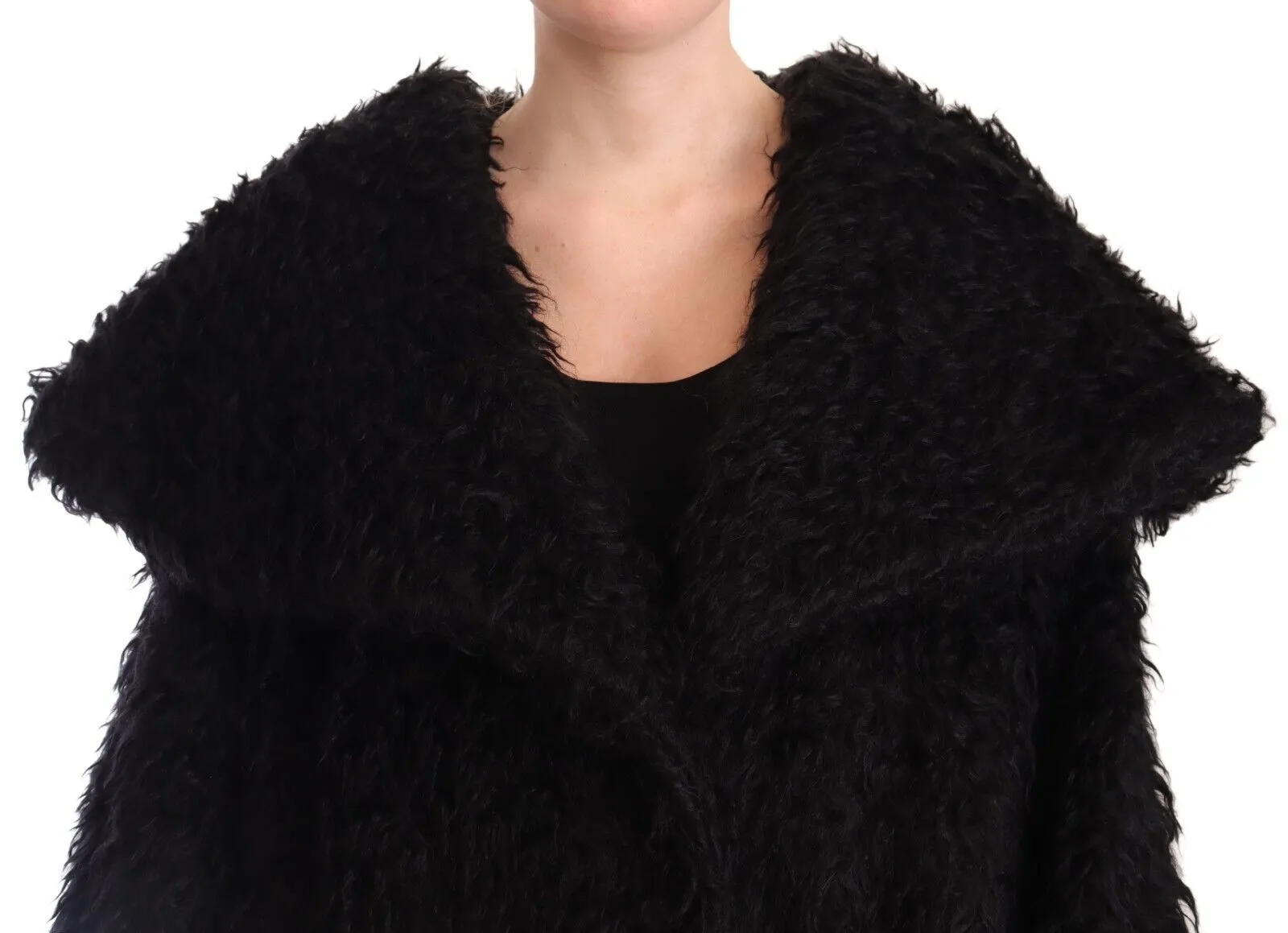 Dolce & Gabbana Women's Sleek Runway Fur Cape Trench Jacket
