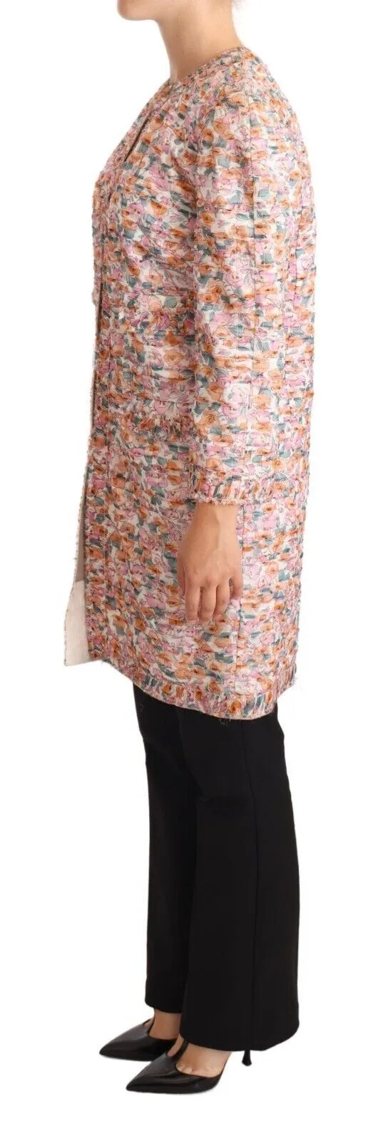 Dolce & Gabbana Women's Elegant Floral Silk Trench Coat