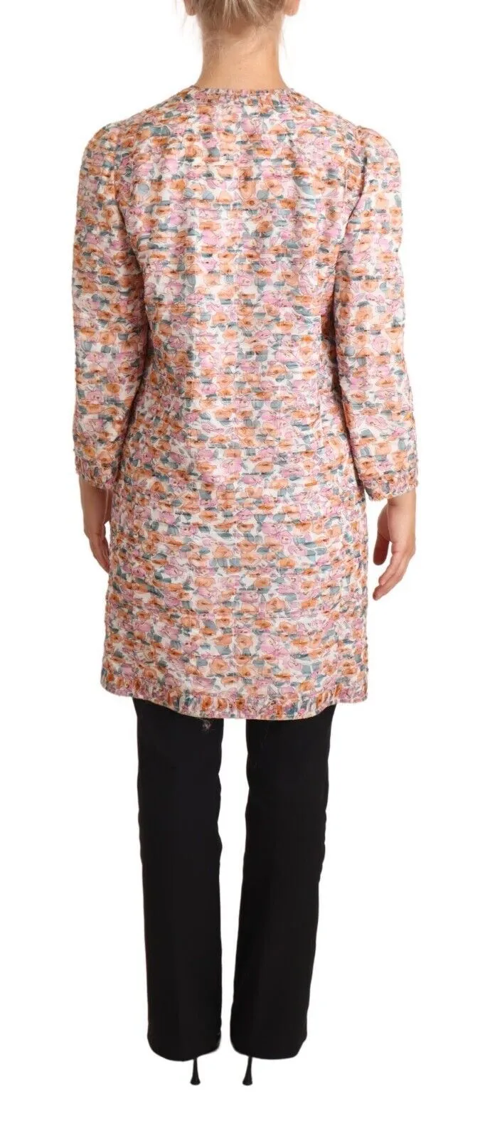 Dolce & Gabbana Women's Elegant Floral Silk Trench Coat