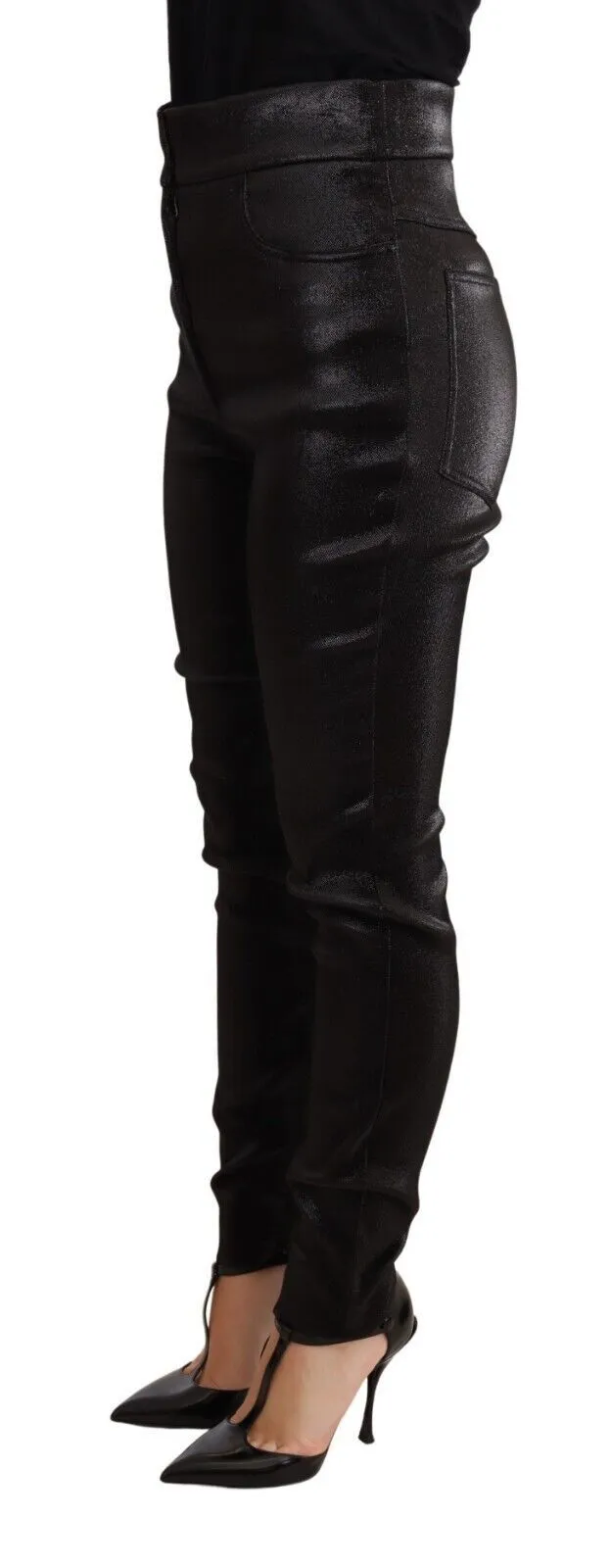 Dolce & Gabbana Women's Elegant Slim Fit Shimmer Cropped Pants