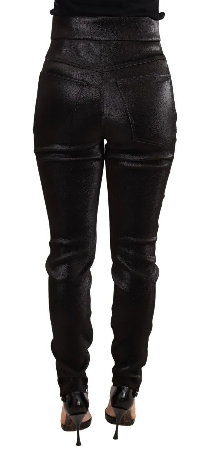 Dolce & Gabbana Women's Elegant Slim Fit Shimmer Cropped Pants