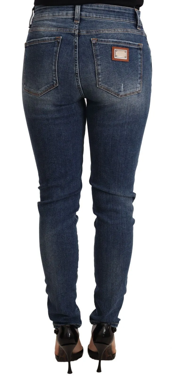 Dolce & Gabbana Women's Elegant Slim-Fit Distressed Skinny Jeans