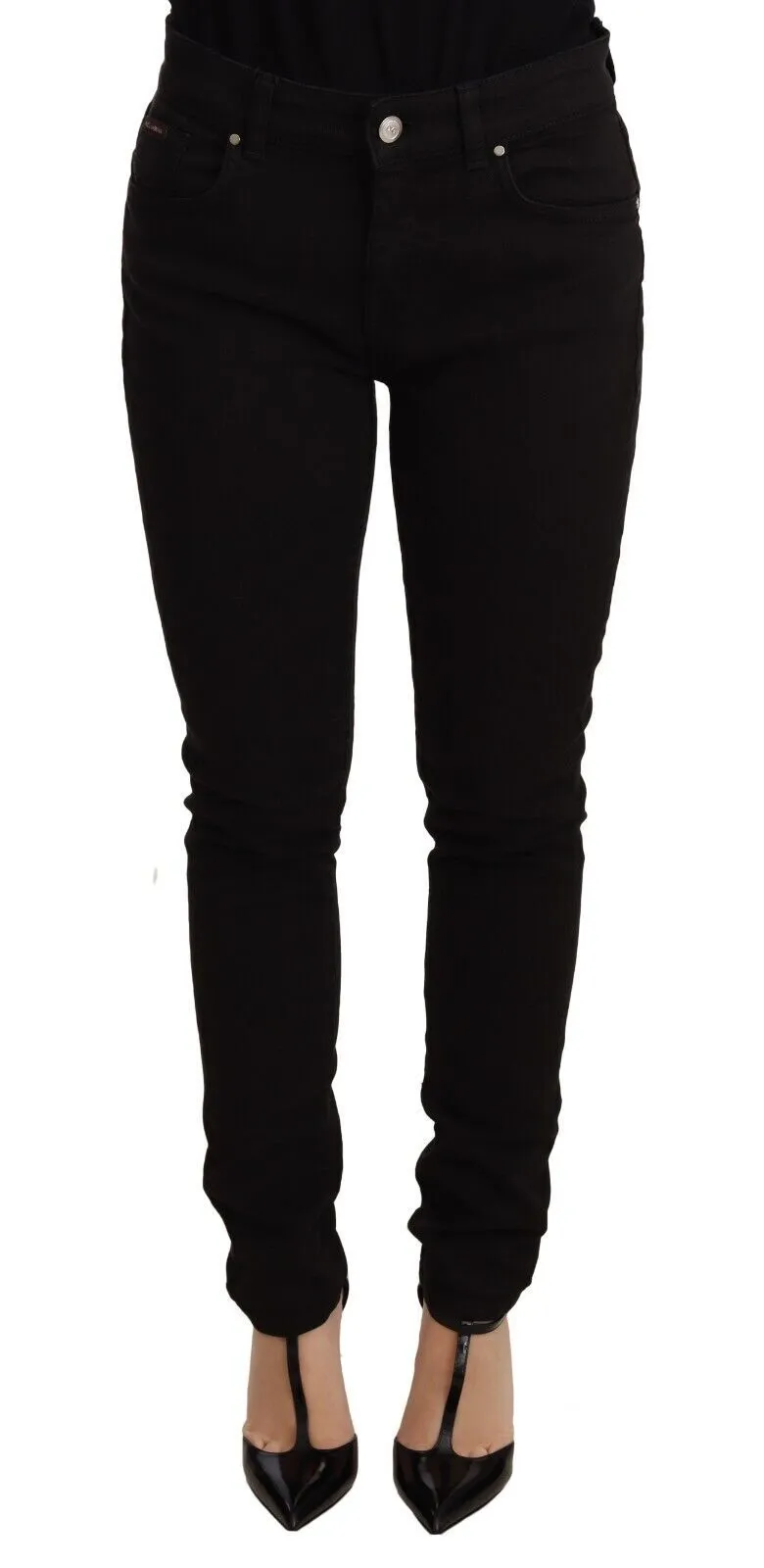 Dolce & Gabbana Women's Elegant Slim-Fit Black Skinny Jeans