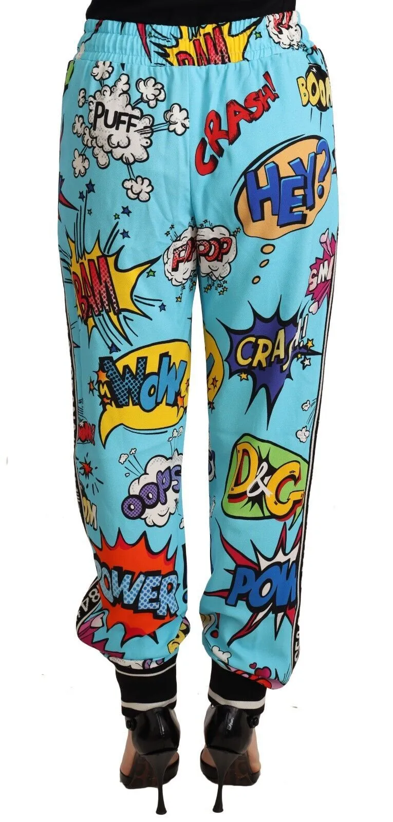 Dolce & Gabbana Women's Chic Cartoon Print Knitted Jogger Pants