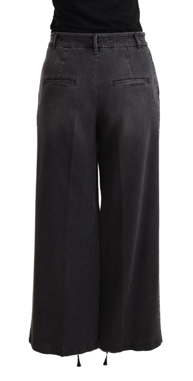 Dolce & Gabbana Women's Elegant Wide Leg Gray Wash Denim