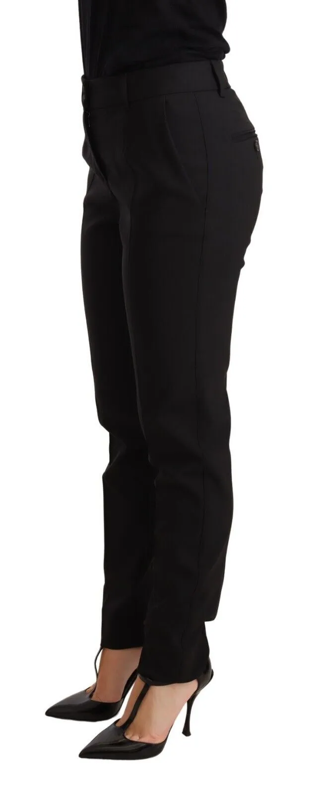 Dolce & Gabbana Women's Elegant Tapered Virgin Wool Trousers