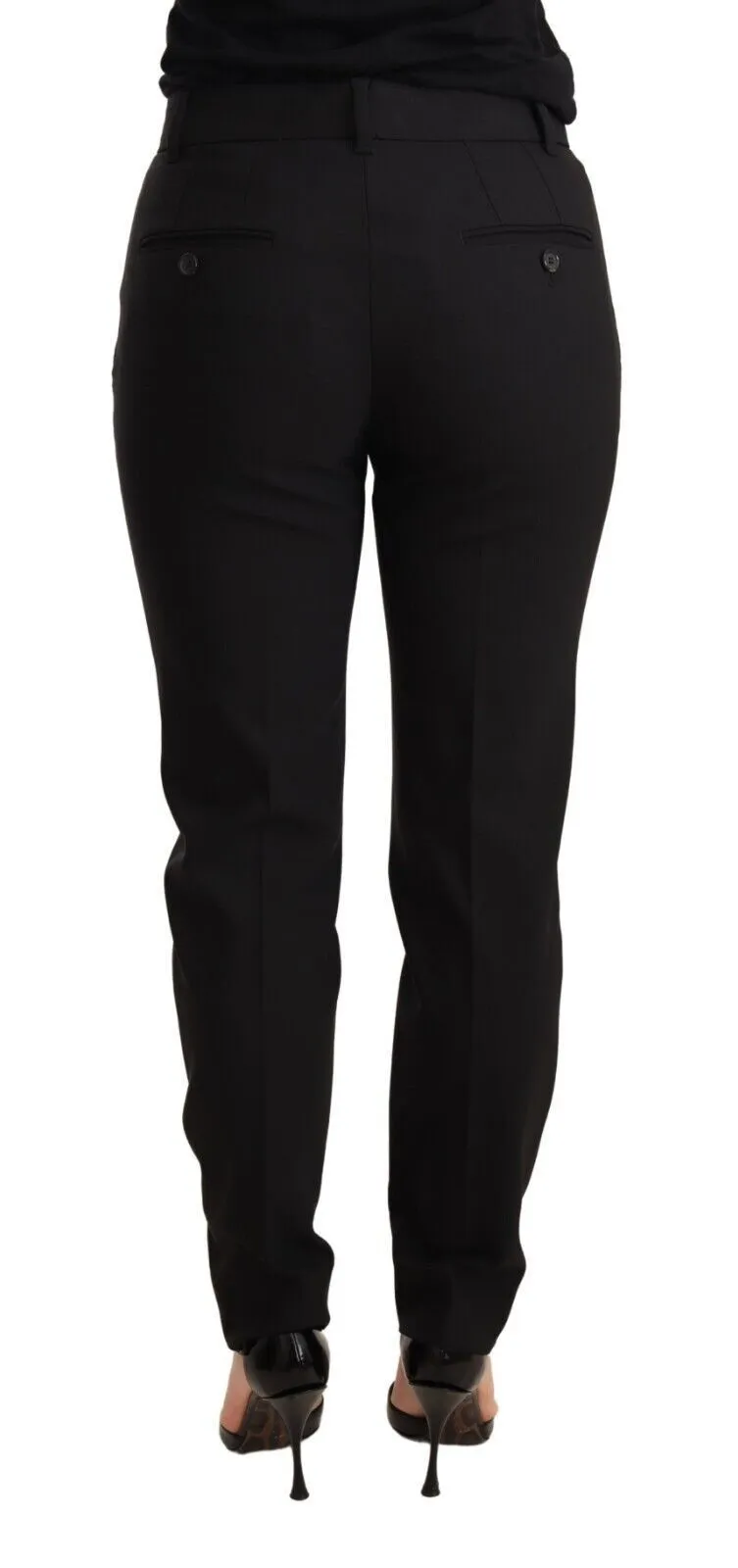 Dolce & Gabbana Women's Elegant Tapered Virgin Wool Trousers
