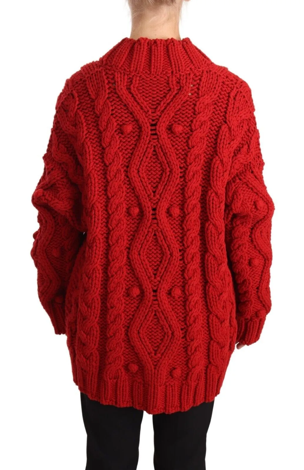 Dolce & Gabbana Women's Ravishing Red Virgin Wool Cardigan