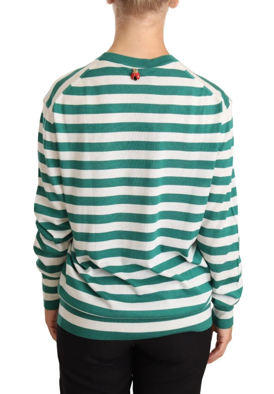 Dolce & Gabbana Women's Elegant Striped Cashmere-Silk Sweater
