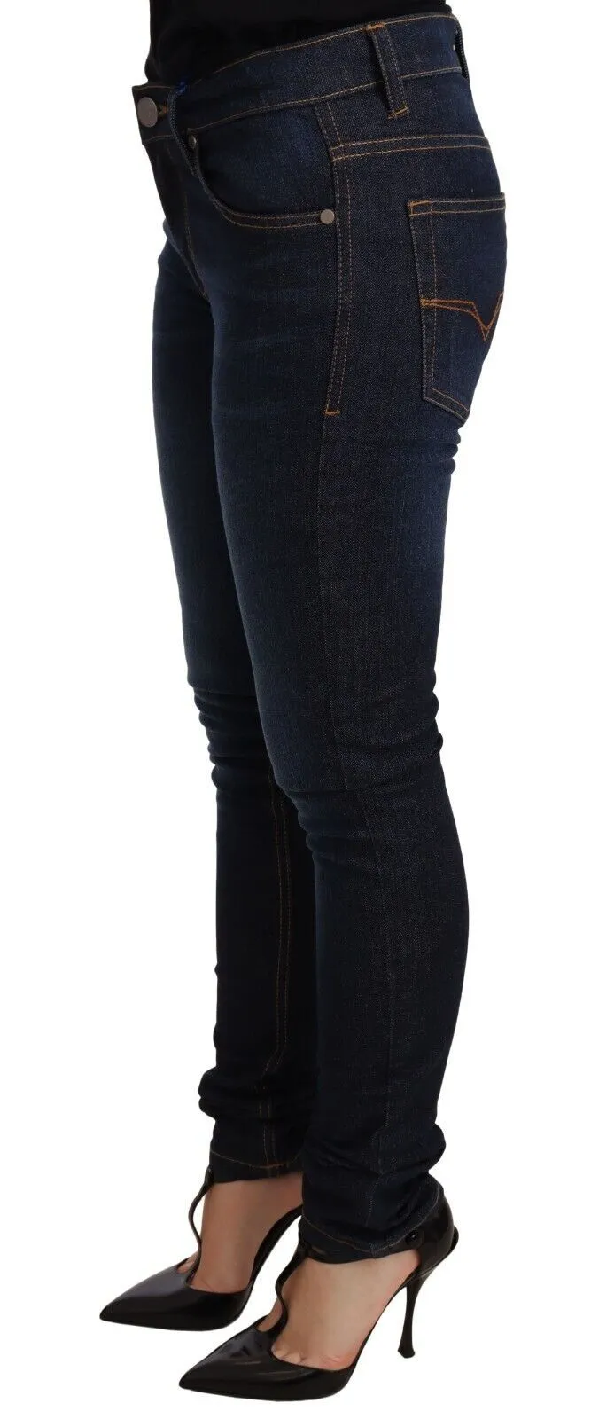 Versace Jeans Women's Elegant Low Waist Skinny Designer Jeans