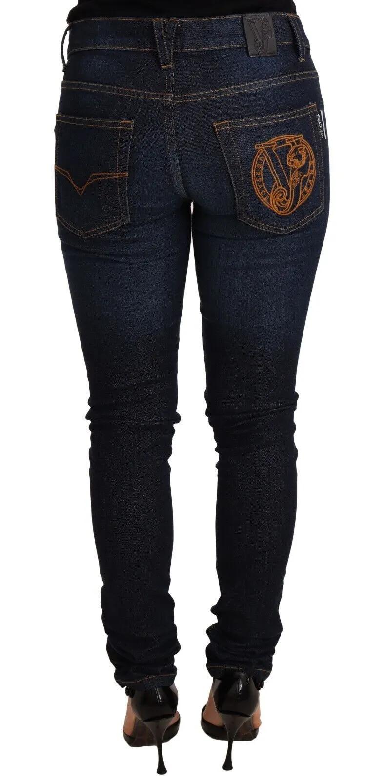 Versace Jeans Women's Elegant Low Waist Skinny Designer Jeans