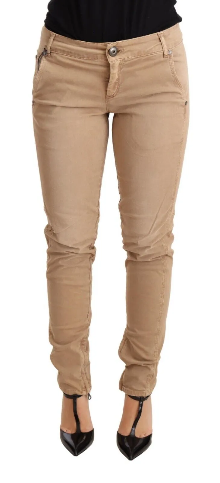 Ermanno Scervino Women's Chic Low Waist Skinny Cotton Trousers