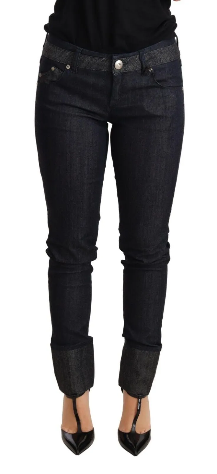 Ermanno Scervino Women's Chic Dark Blue Skinny Trouser Jeans