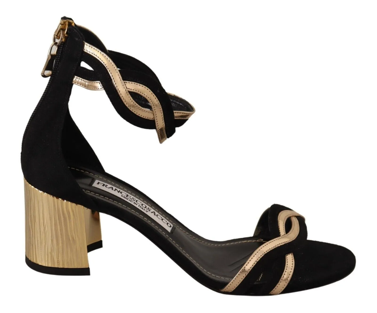 FRANCESCO SACCO Women's Elegant Suede Leather Heeled Sandals